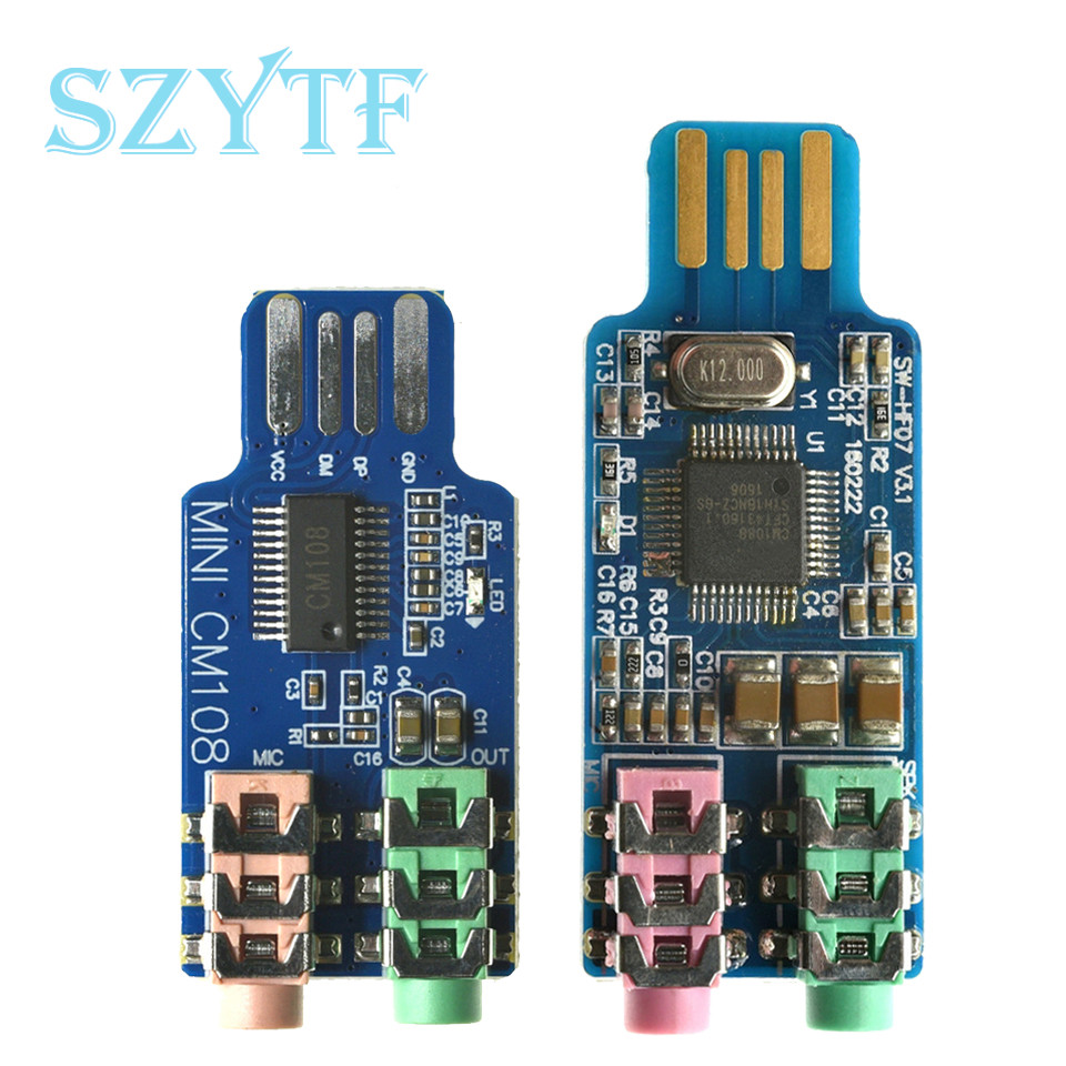 CM108 Chip USB Sound Card -Plug & Play External Audio Adapter for PC and Laptop product image